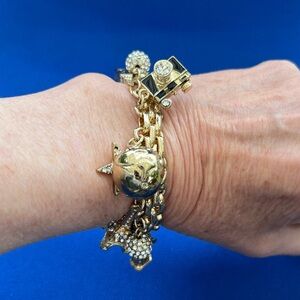 Off Park Collection World Traveler Charm Bracelet With Toggle Clasp Closure